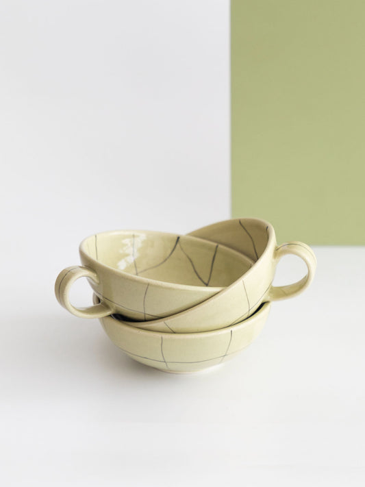 Chauko Teacups, Olive (Set of 2)