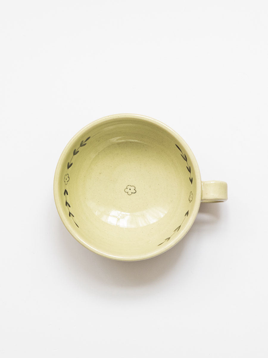 Zinnia Teacups, Olive (Set of 2)