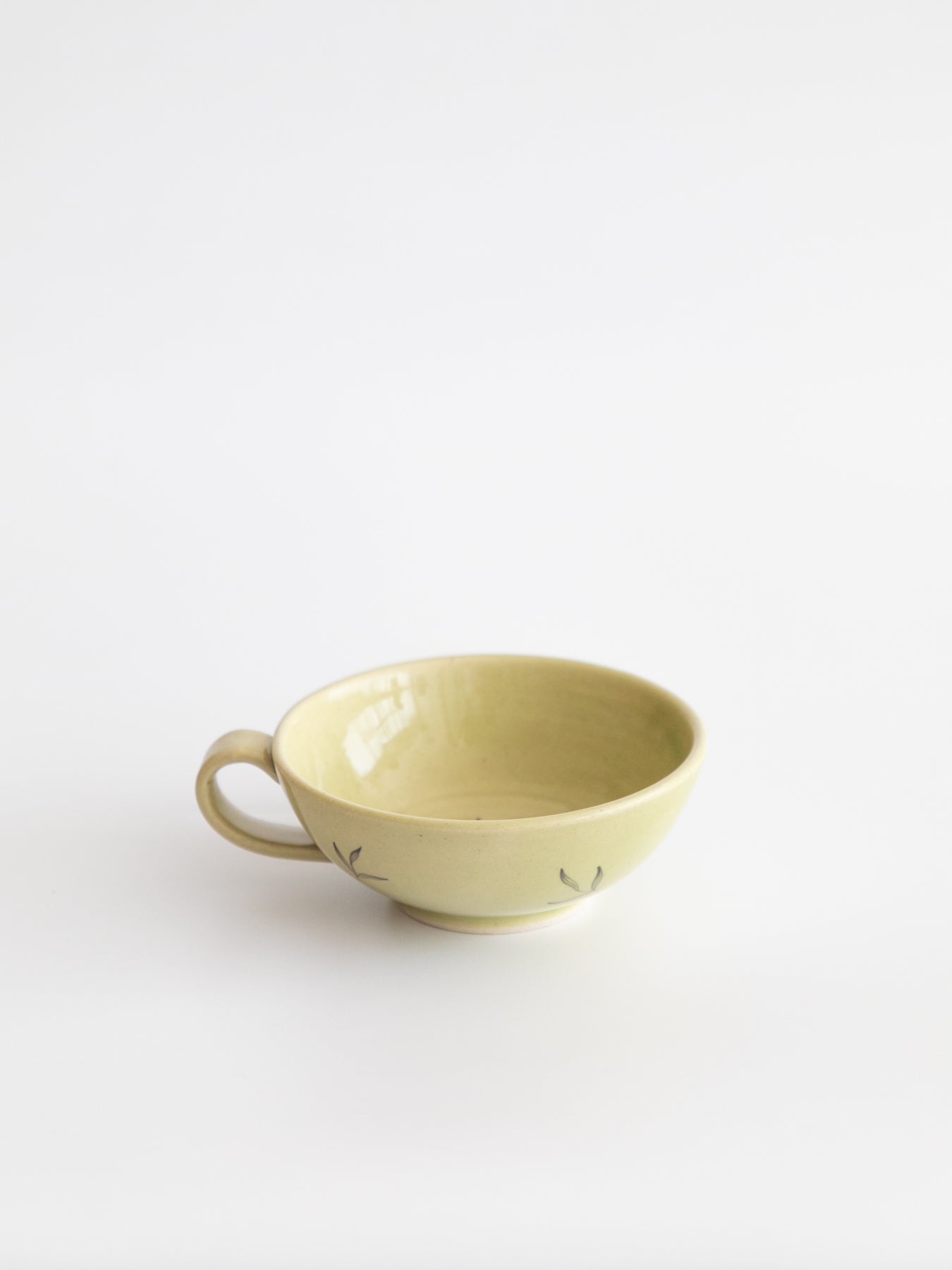 Monstera Teacups, Olive (Set of 2)