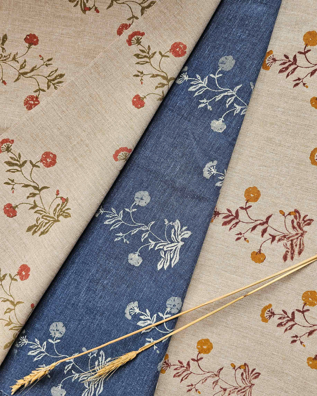 Aster Fabric, Ochre & Mauve