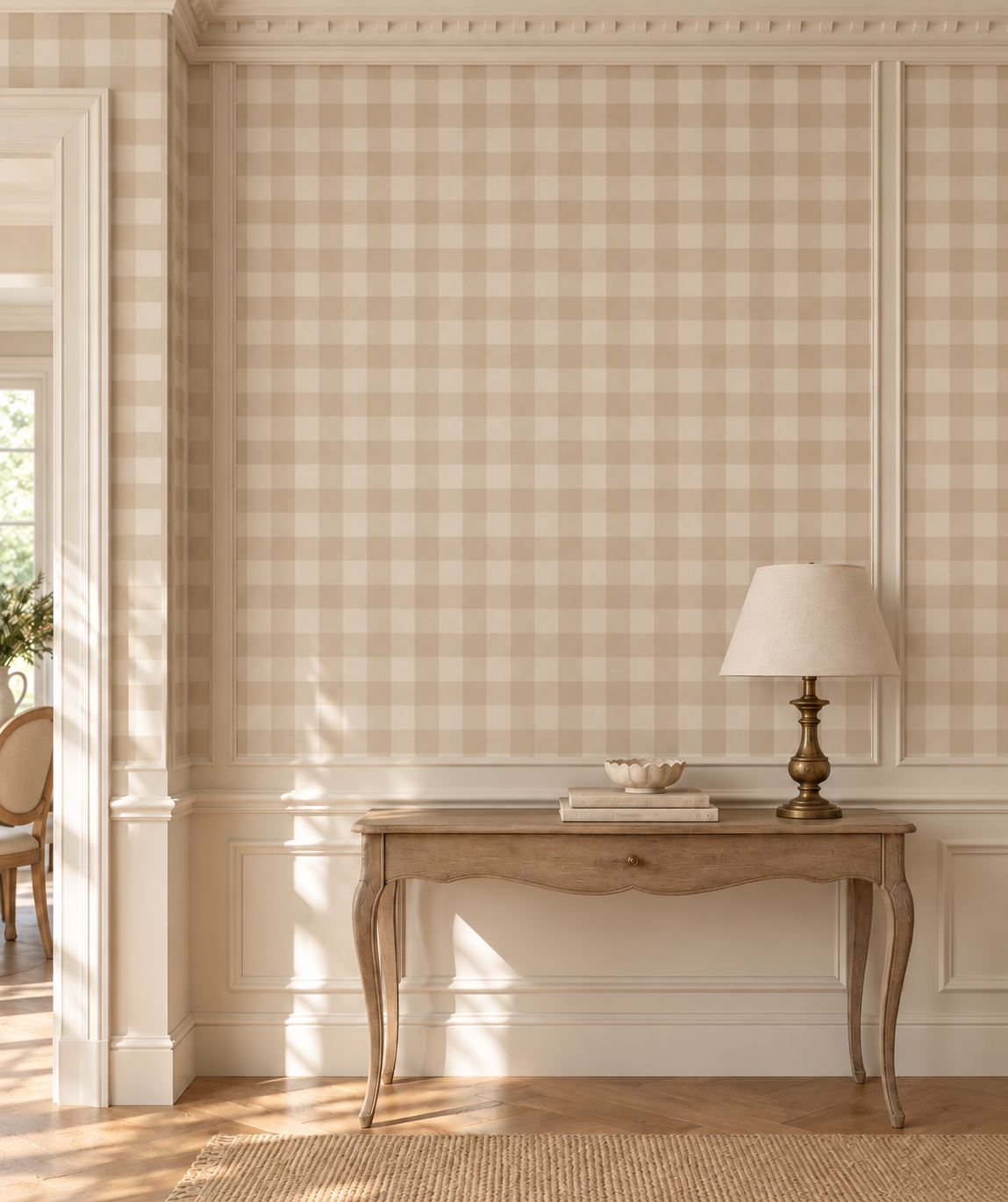 Gingham Check Wallpaper
