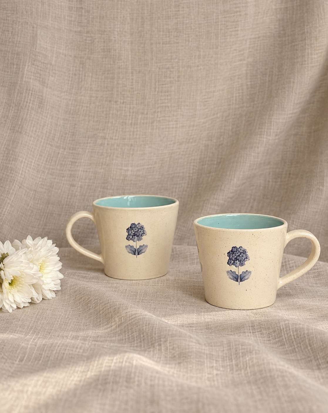 French Flora Teacups, Mint (Set of 2 )