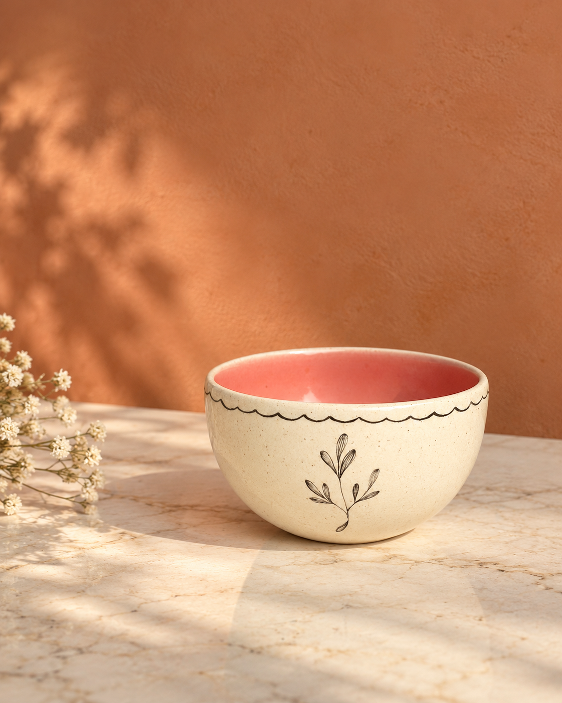 Lily Soup Bowls, Peach (Set of 2)