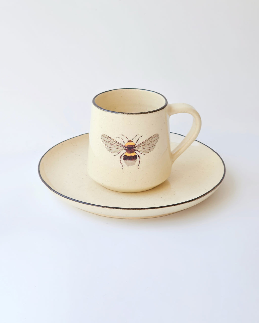 Honeybee Coffee Mug Set (1 Coffee Mug & 1 Quarter Plate)