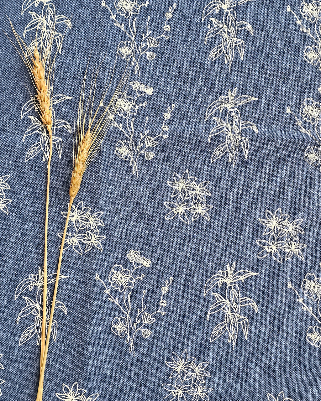 Wildflower Fabric, Blue