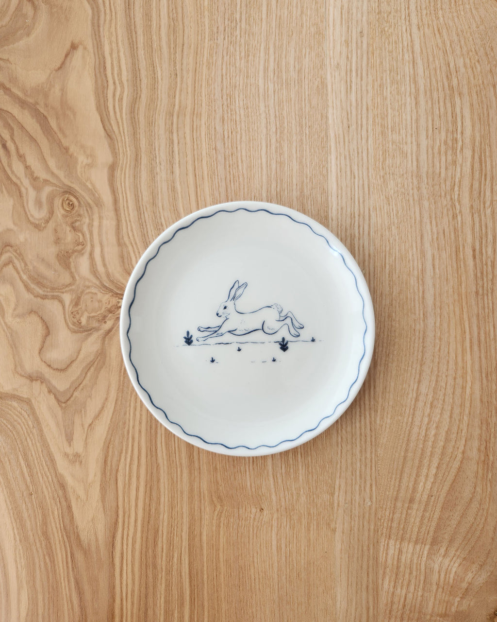 Blue Rabbit Saucers (Set of 2)