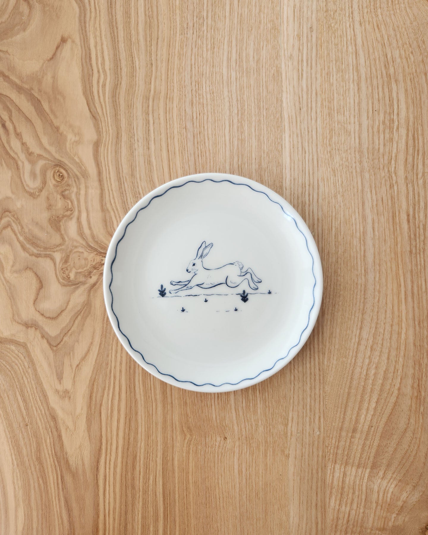 Blue Rabbit Saucers (Set of 2)
