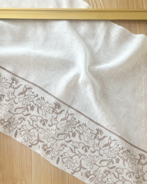 Amaranthus Border Sheer Fabric