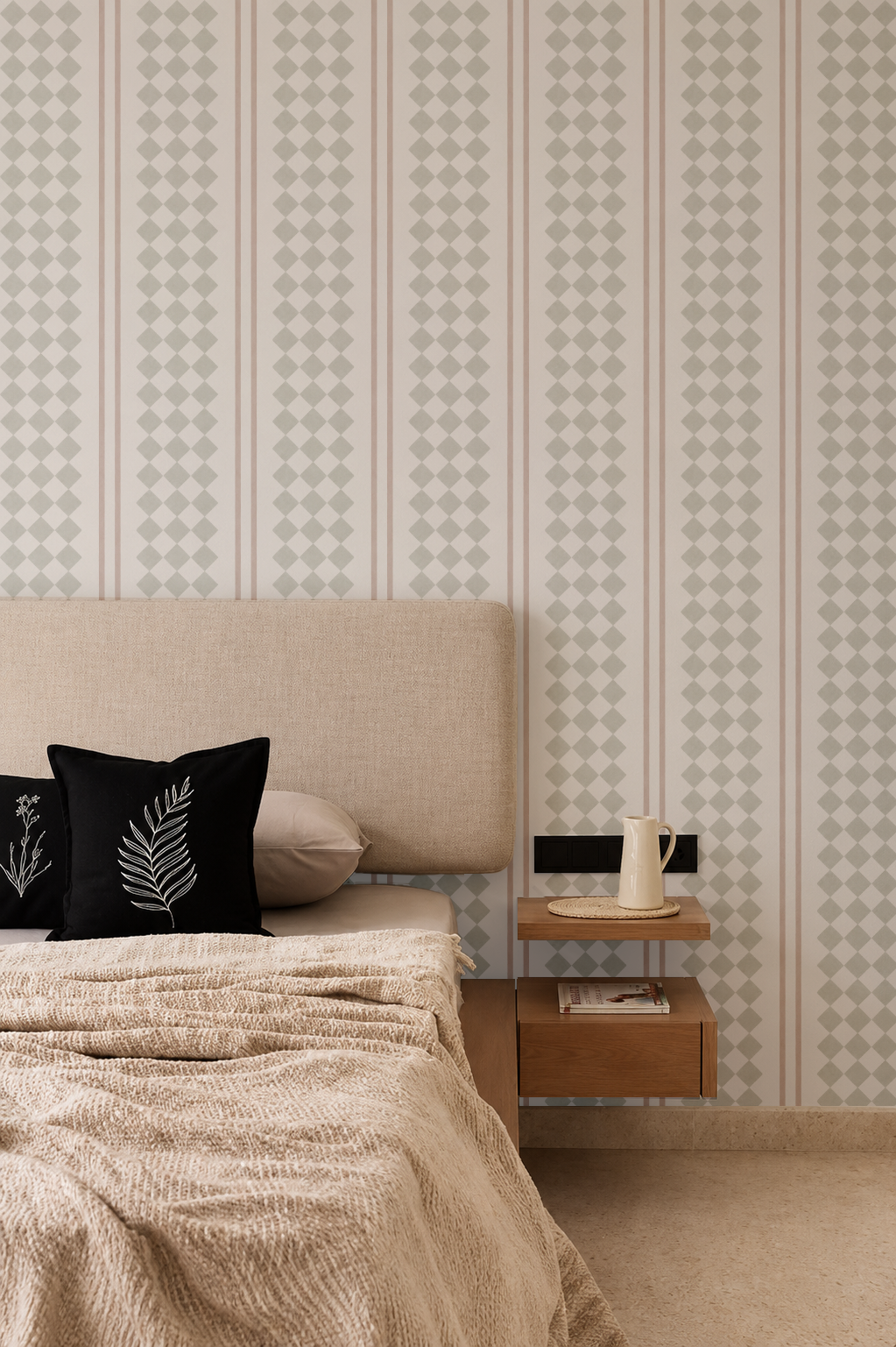 Charulata Stripe Wallpaper, Sage
