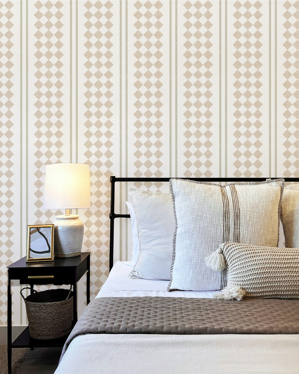 Charulata Stripe Wallpaper, Ochre