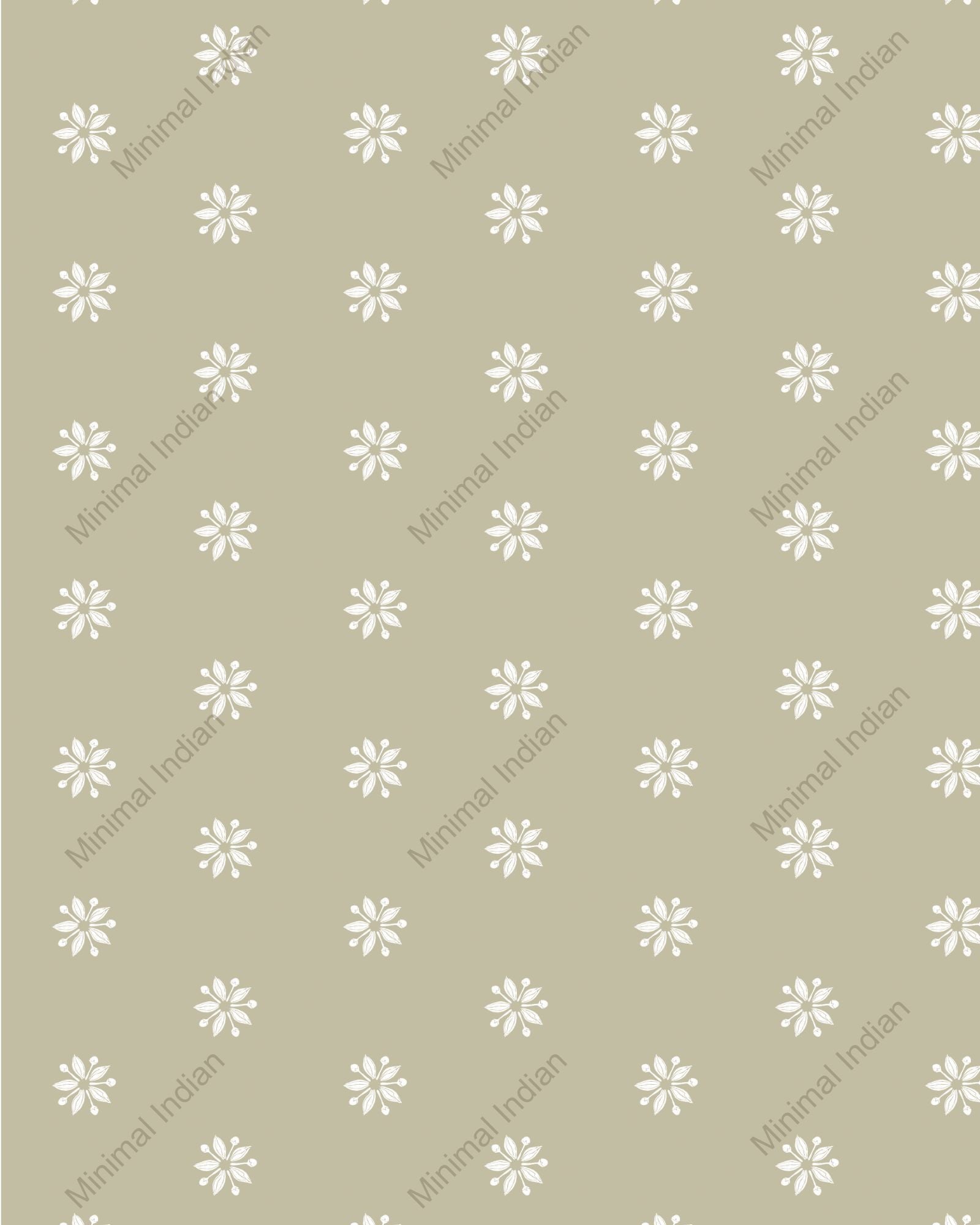 Clove Wallpaper, Pale olive