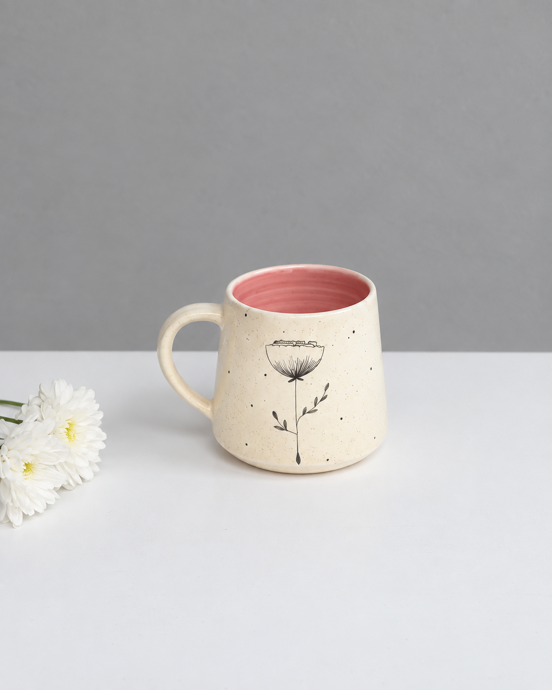 Carnation Coffee Mug, Pink ( 1 Piece)