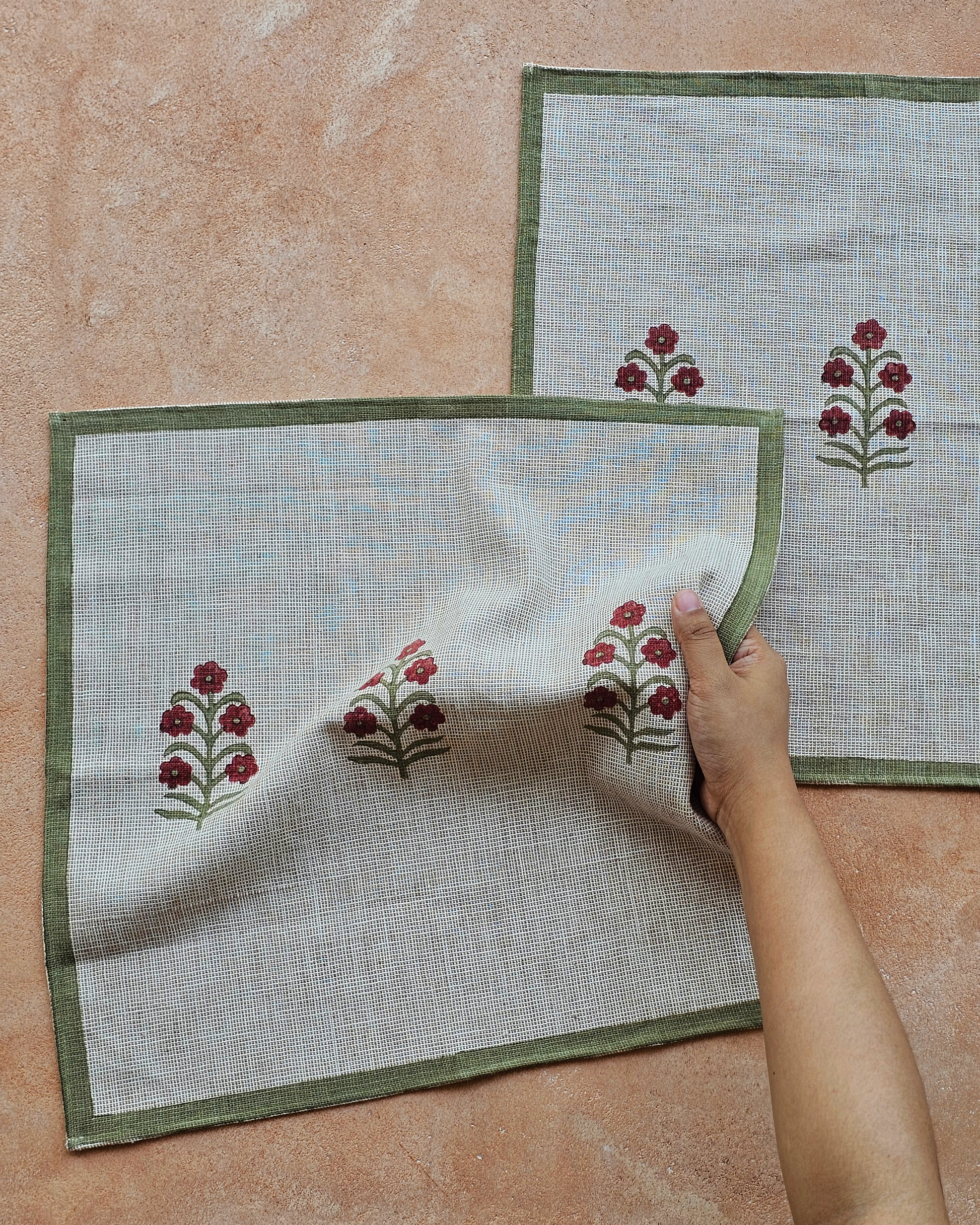 Dahlia Napkins, Sage( Set of 2)