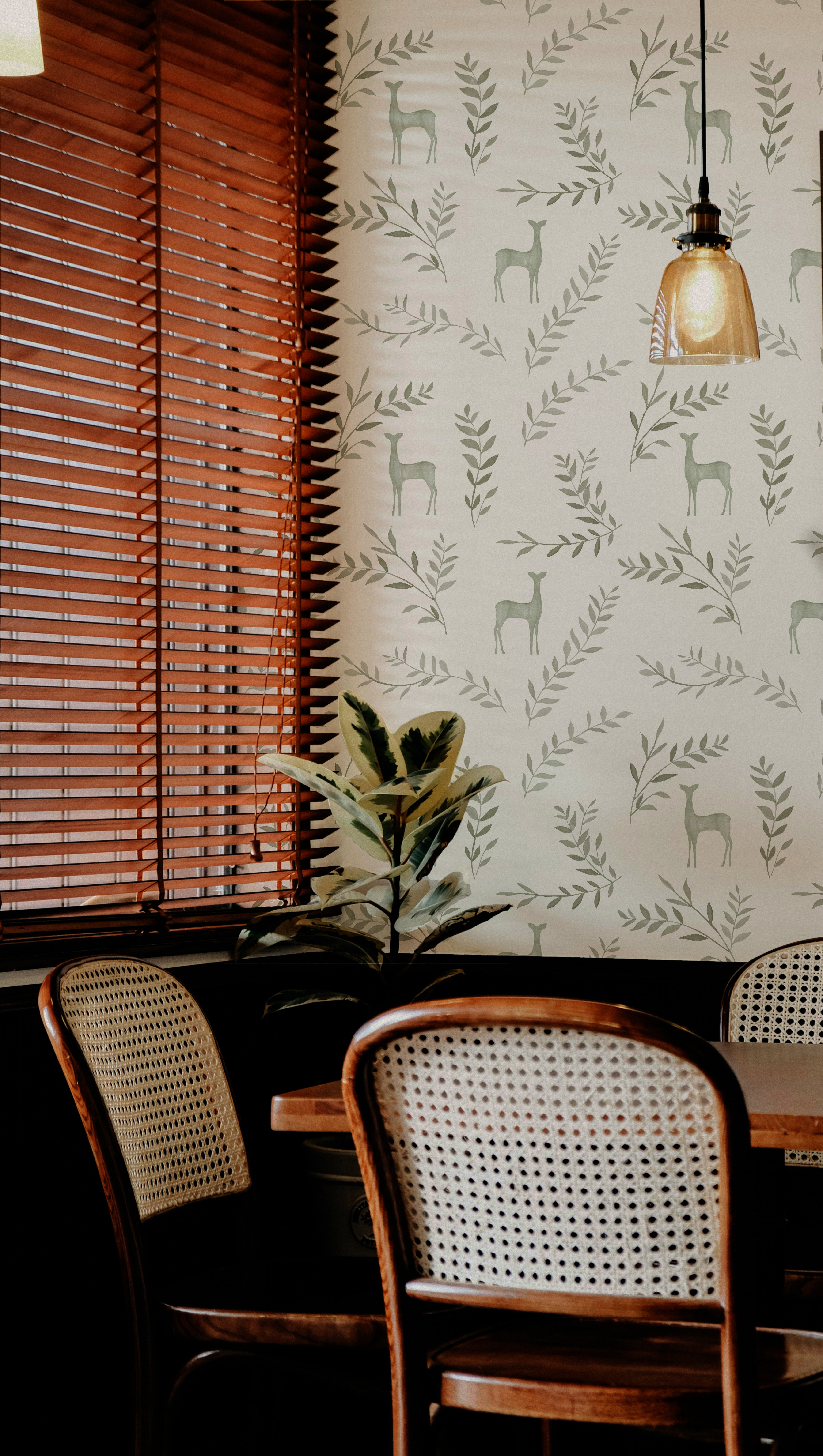 Doe the Deer Wallpaper, Green