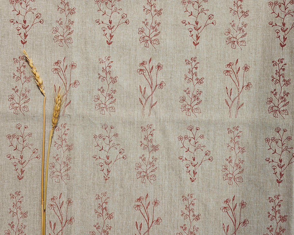 English Meadow Fabric,  Peach