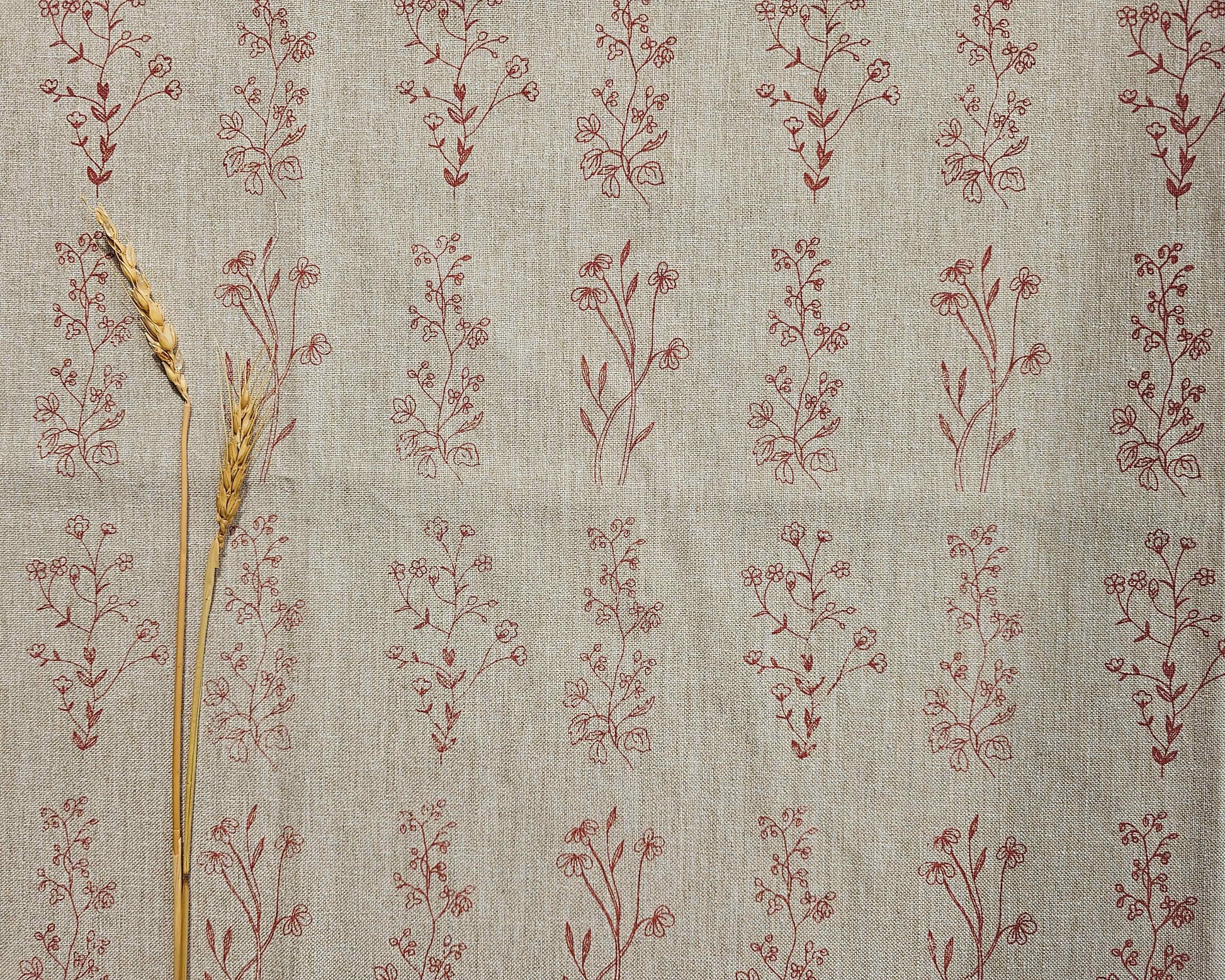 English Meadow Fabric,  Peach