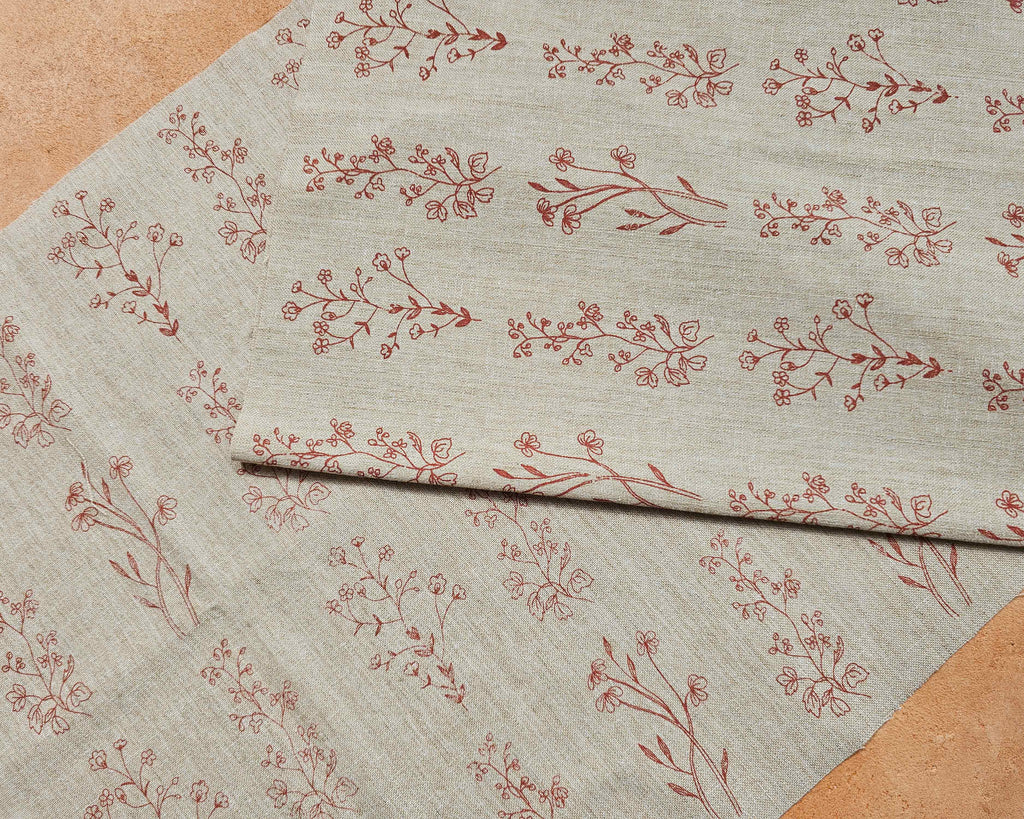 English Meadow Fabric,  Peach