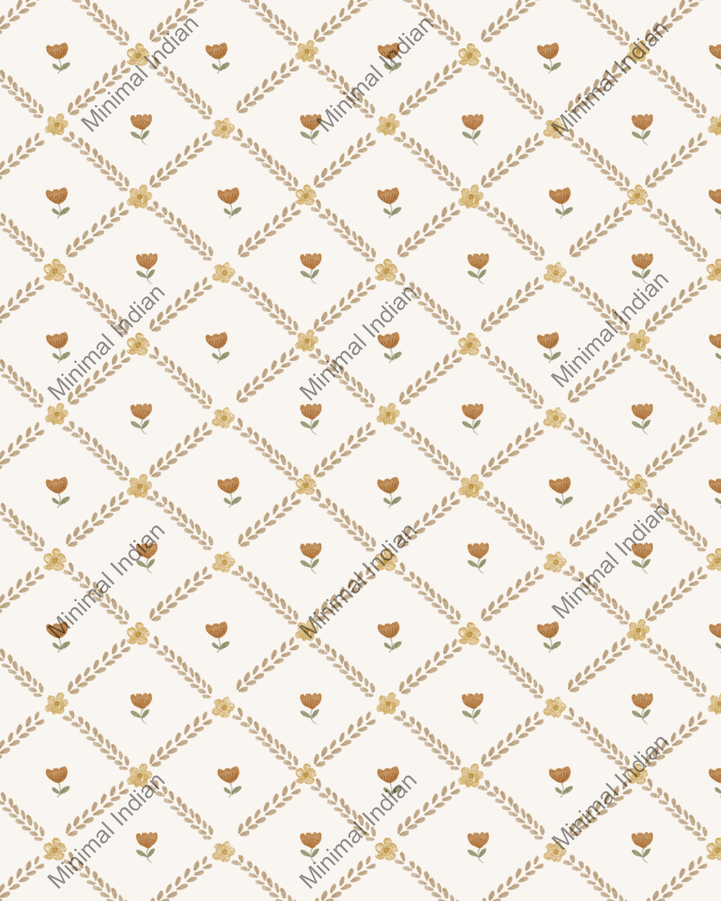 Willow Garden Wallpaper, Ochre