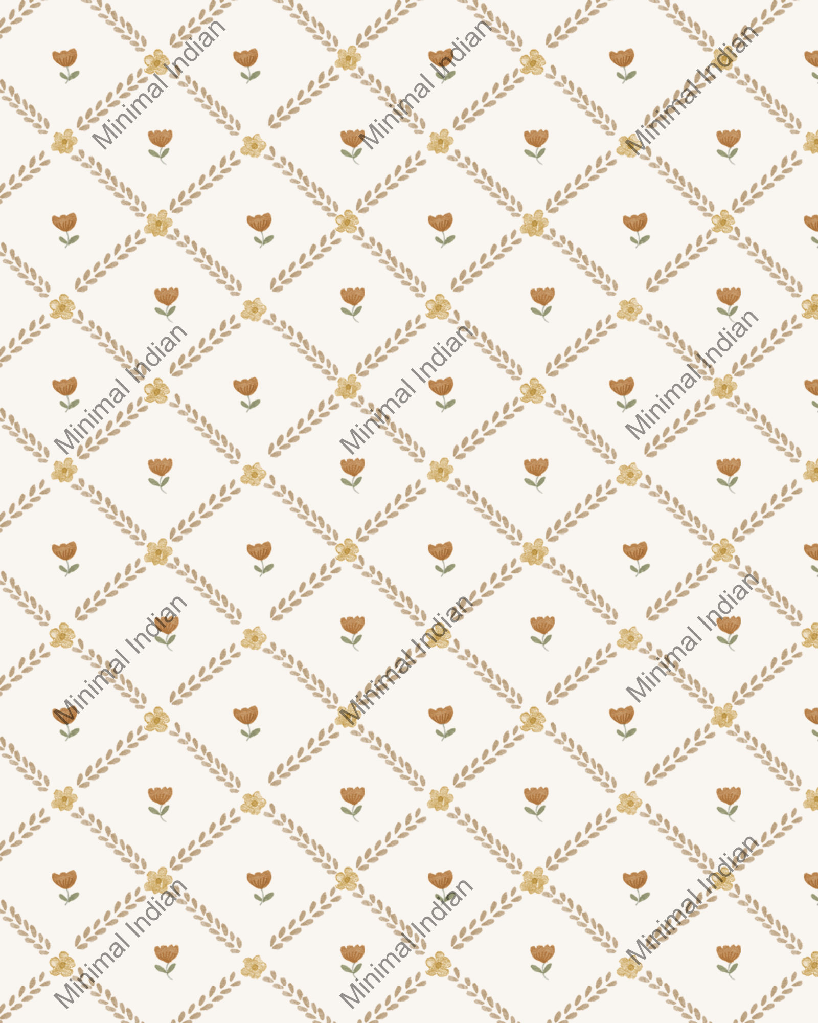 Willow Garden Wallpaper, Ochre