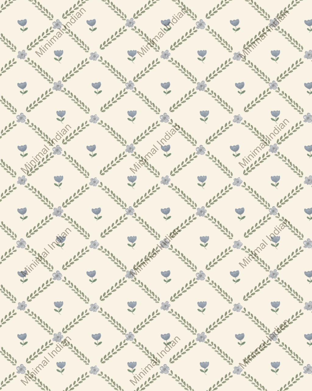 Willow Garden Wallpaper, Blue