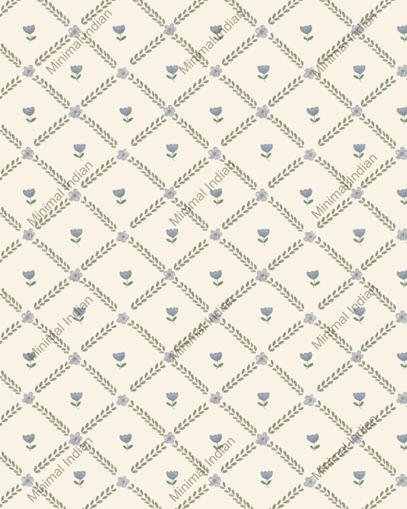 Willow Garden Wallpaper, Blue