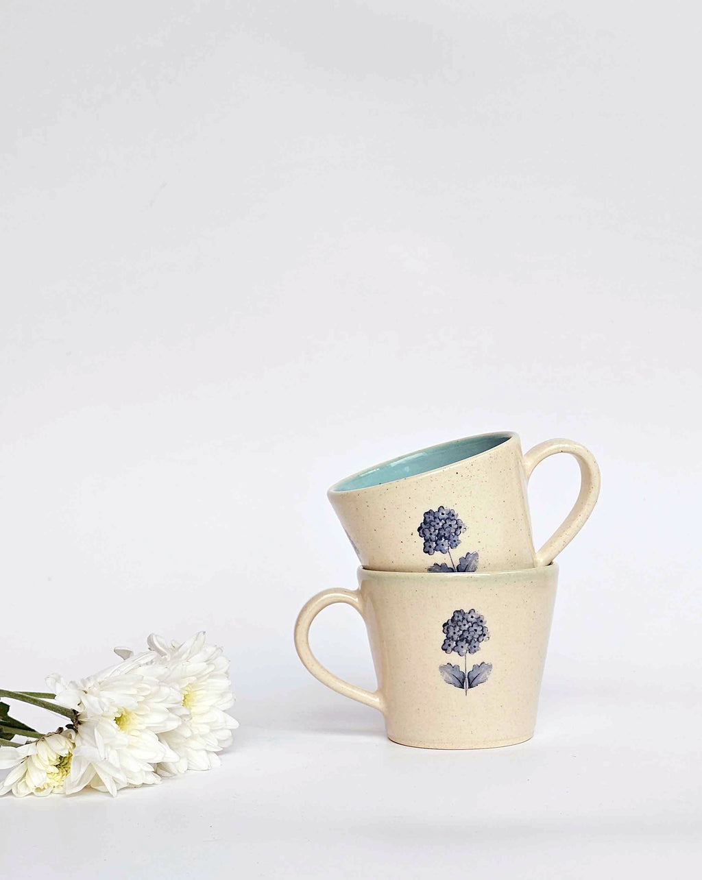 French Flora Teacups, Mint (Set of 2 )