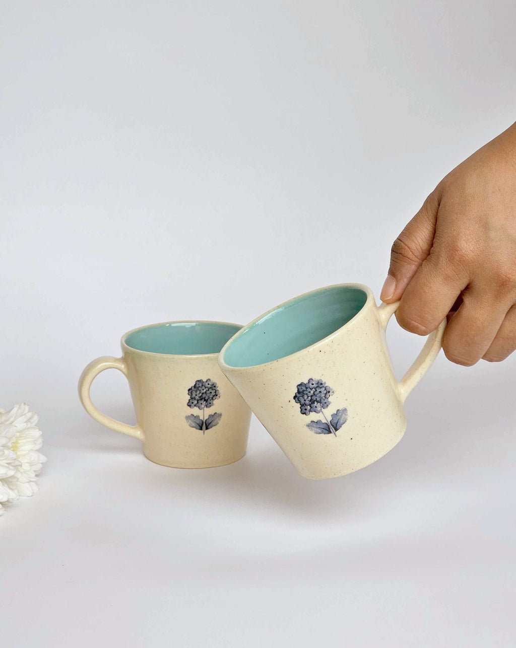 French Flora Teacups, Mint (Set of 2 )