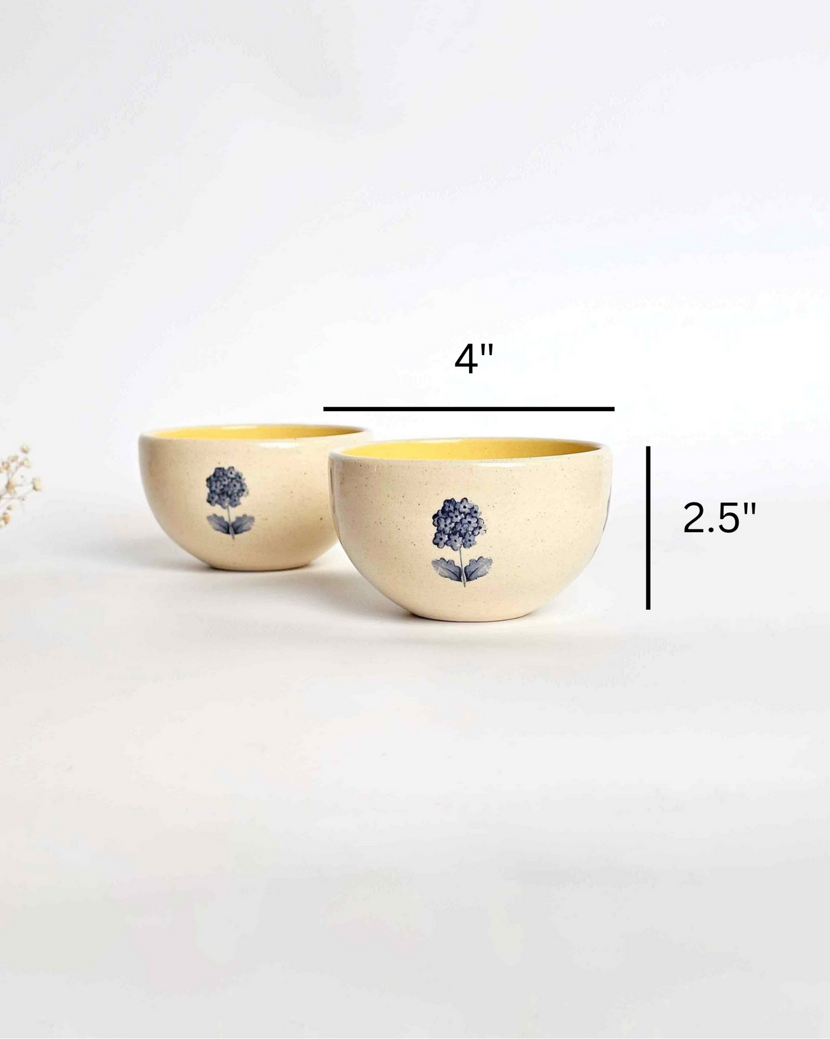 French Flora Soup Bowls Musterd (Set of 2)
