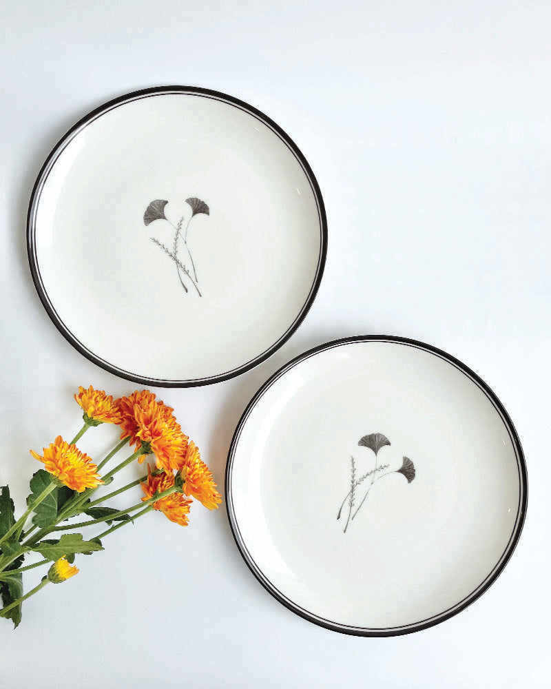 Gingko Quarter Plates (Set of 2)