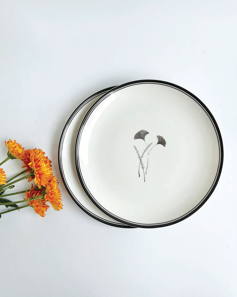 Gingko Quarter Plates (Set of 2)