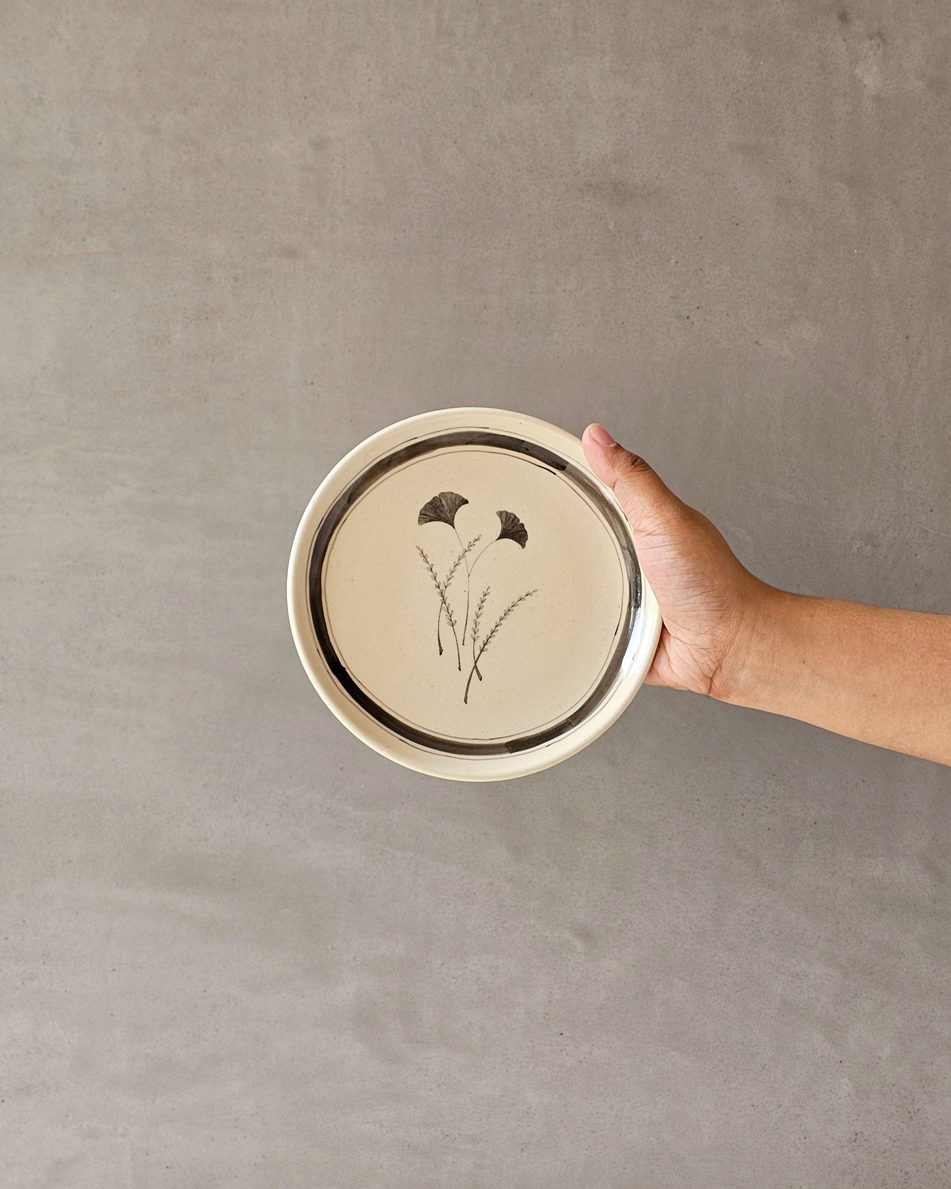 Gingko Quarter Plate ( 1 Piece)