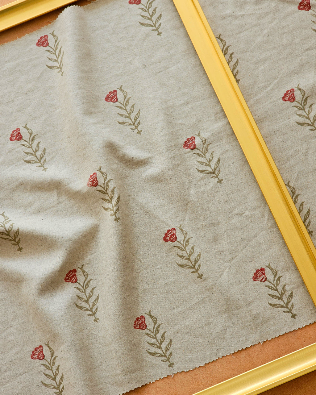 Gulab, Crimson & Sage Green