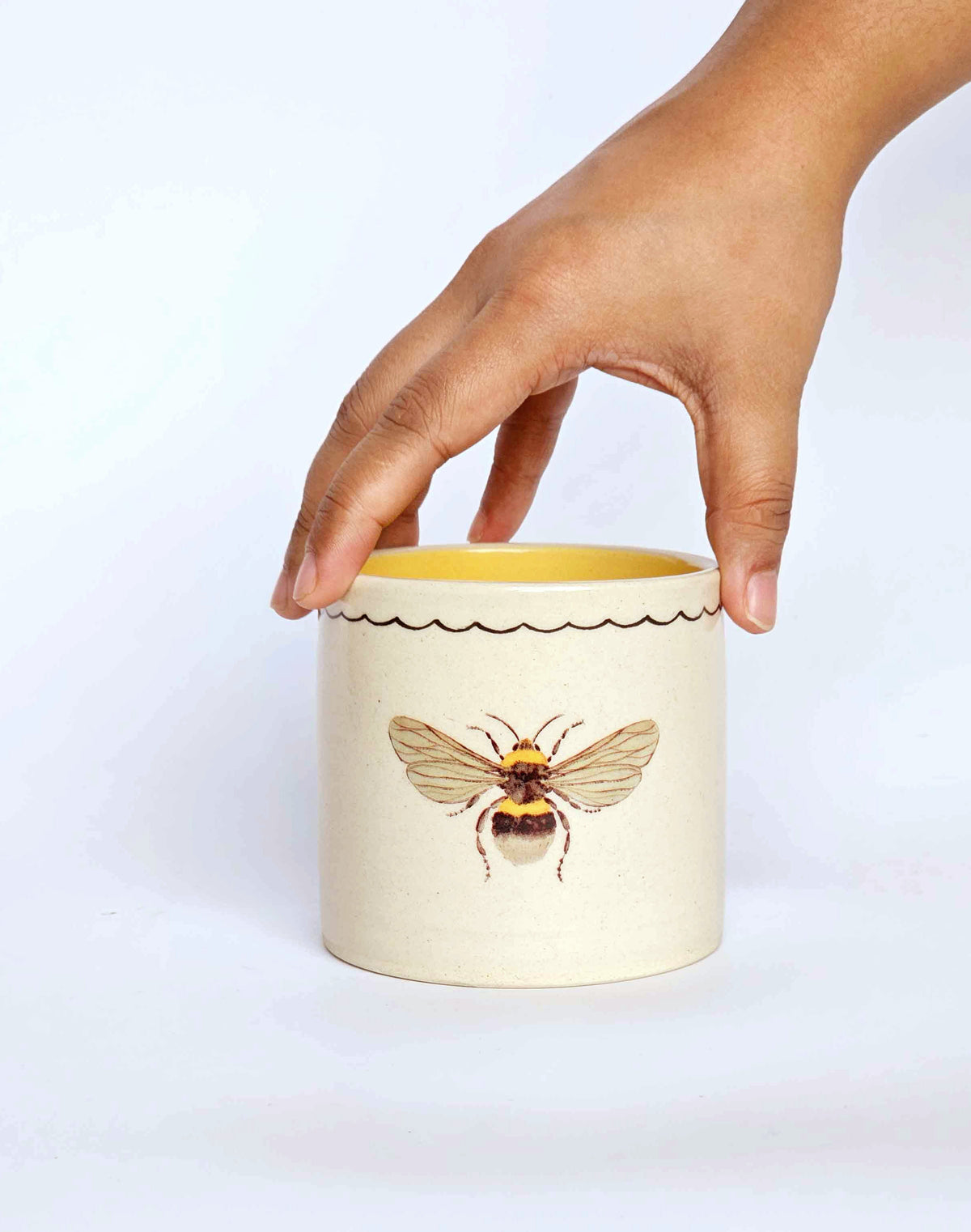 Honey Bee Pen Stand Musterd   (1 Piece)
