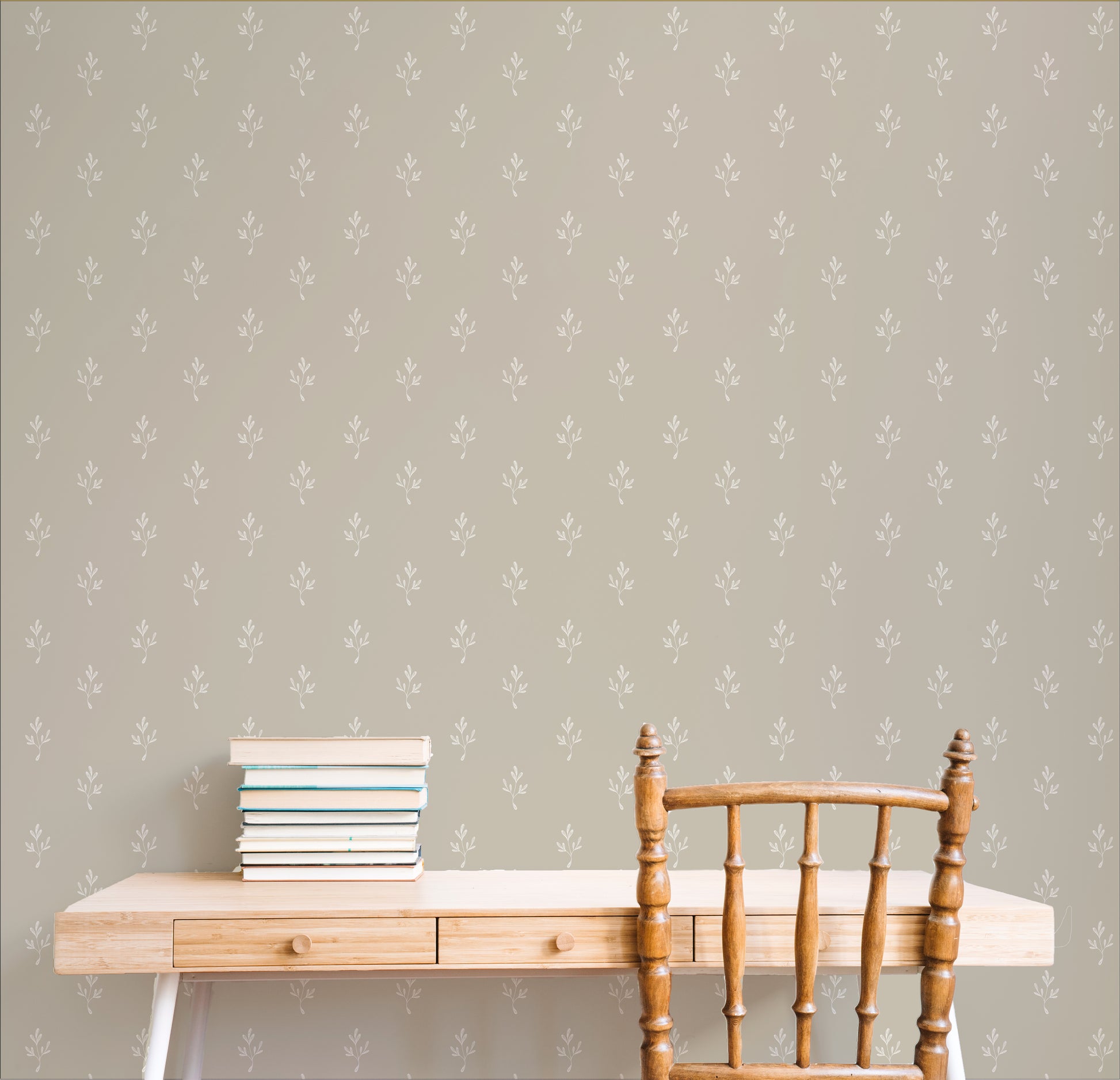 Lily Wallpaper, Beige