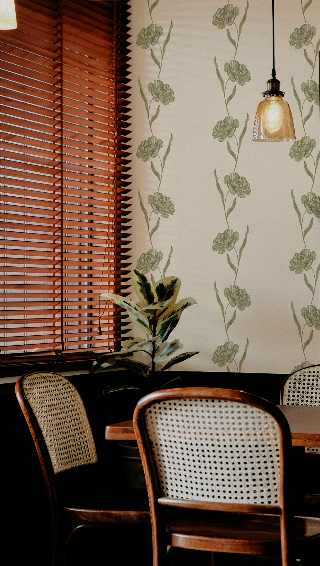 Meadow Rose Wallpaper, Sage