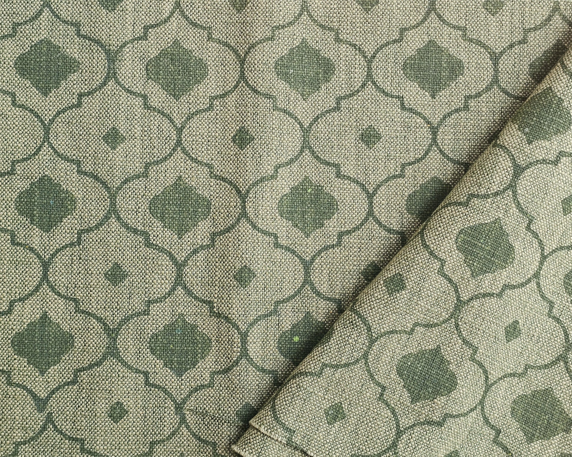 Mosaic Fabric,  Forest Green