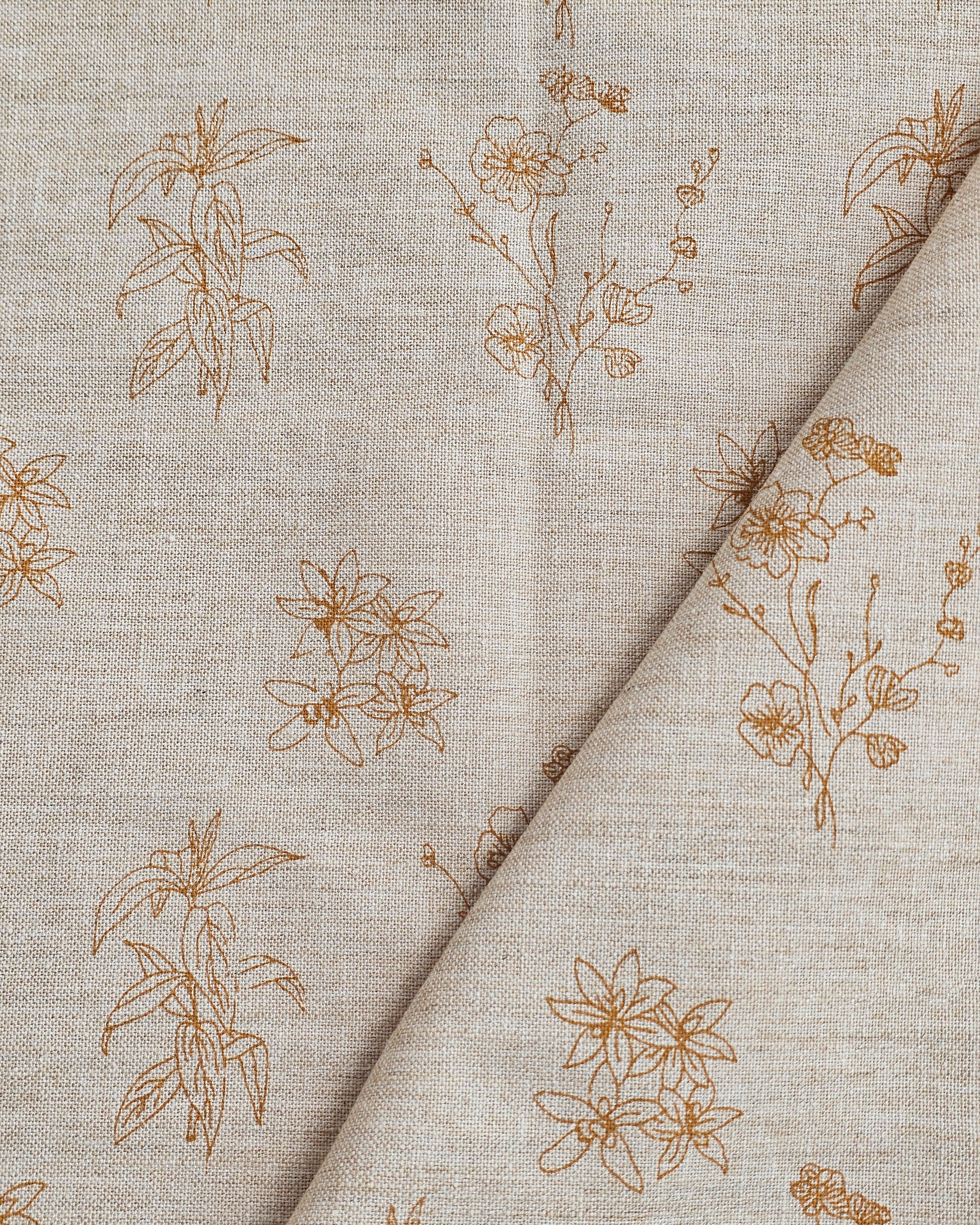 Wildflower Fabric,  Ochre