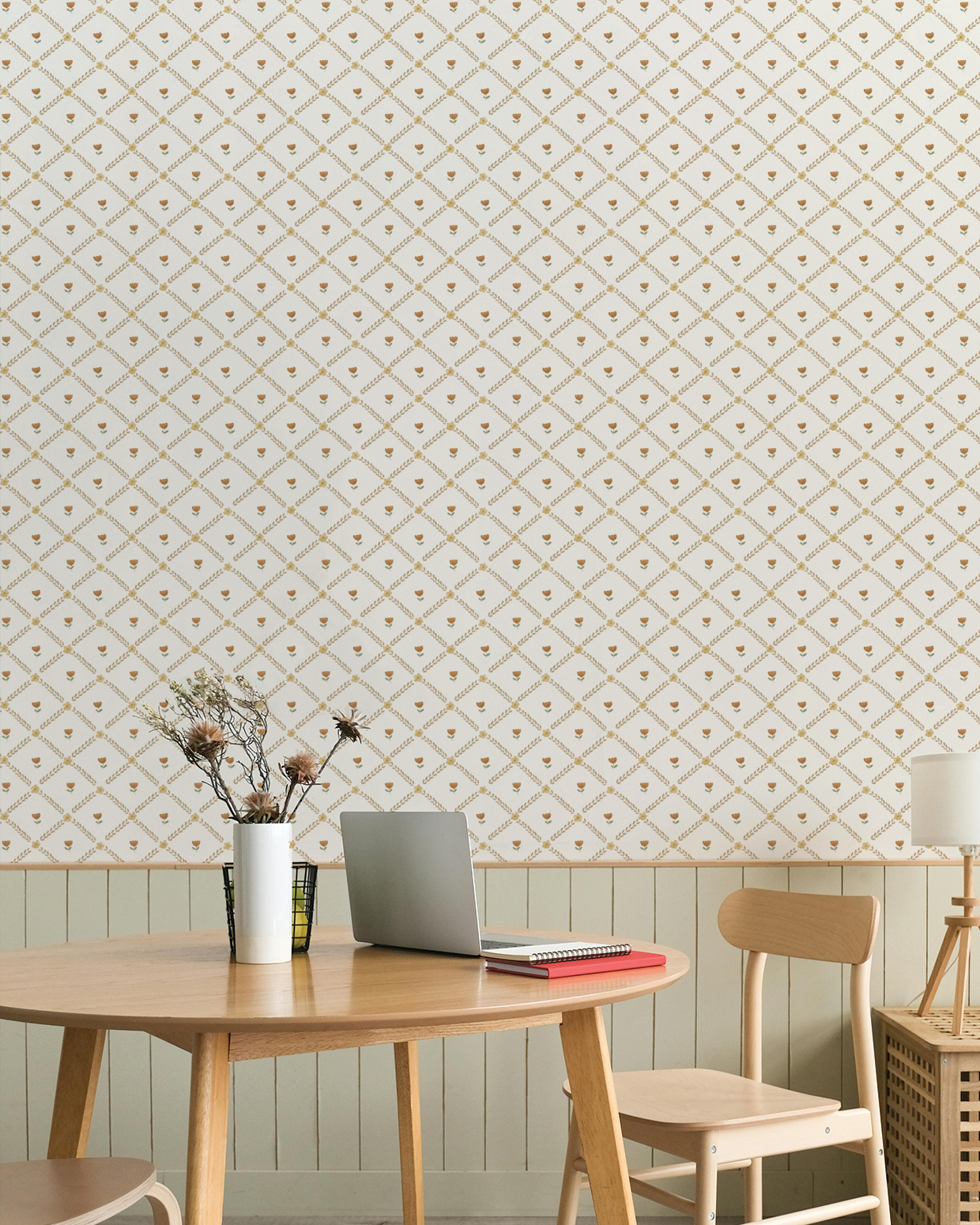 Willow Garden Wallpaper, Ochre