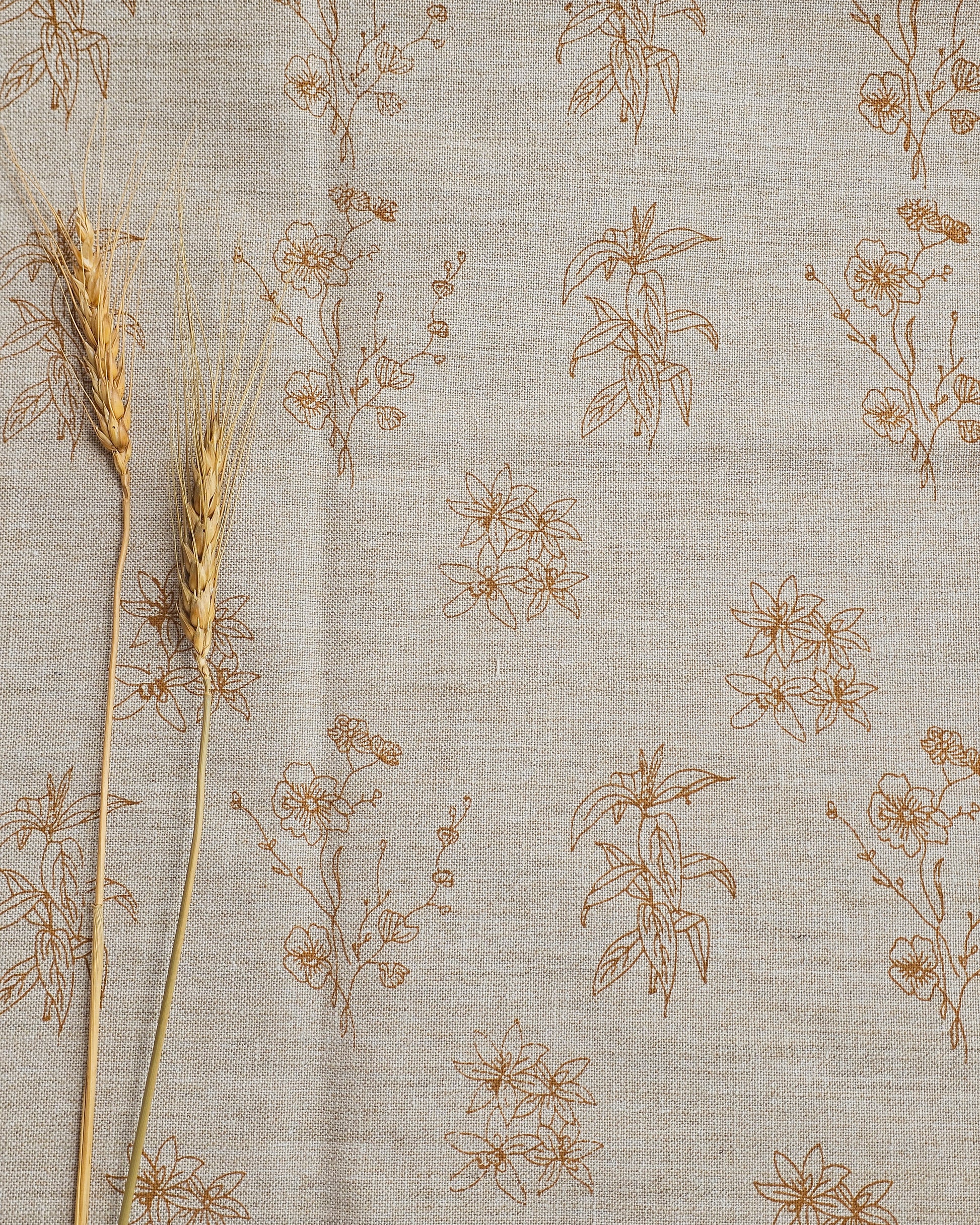 Wildflower Fabric,  Ochre