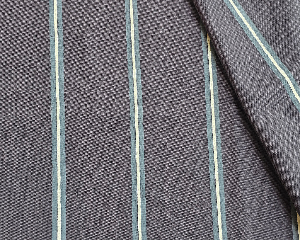 Pinstripe Fabric,Grey & Black