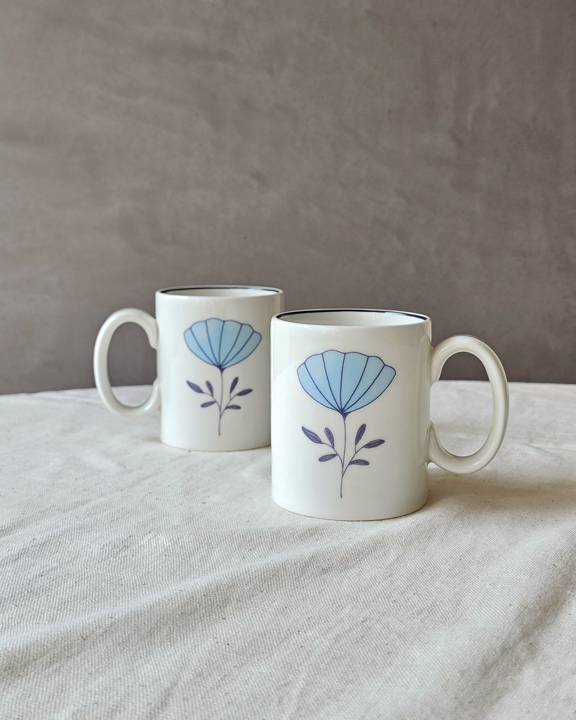 Ice Poppy Mugs (Set of 2)