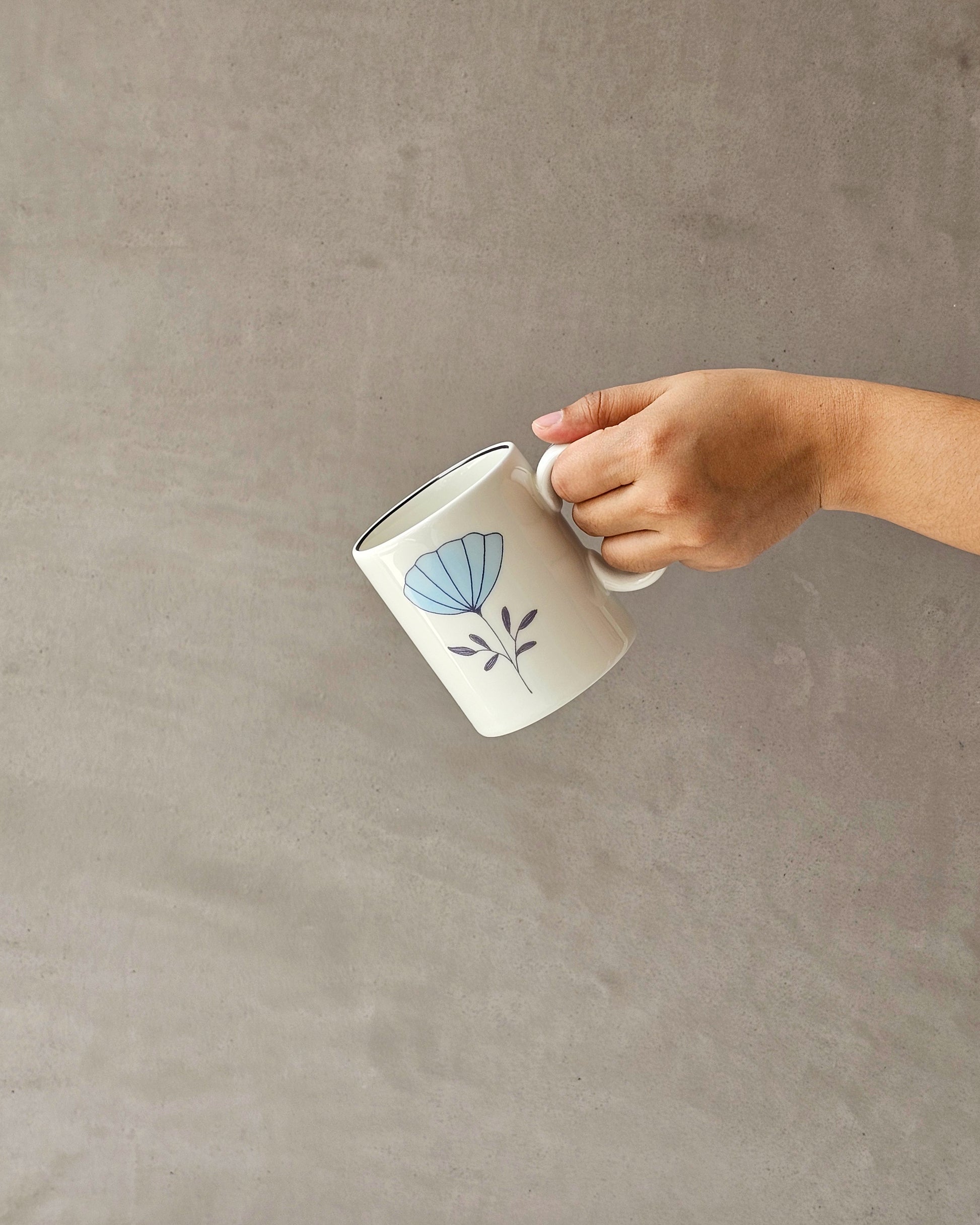 Ice Poppy Mugs (Set of 2)