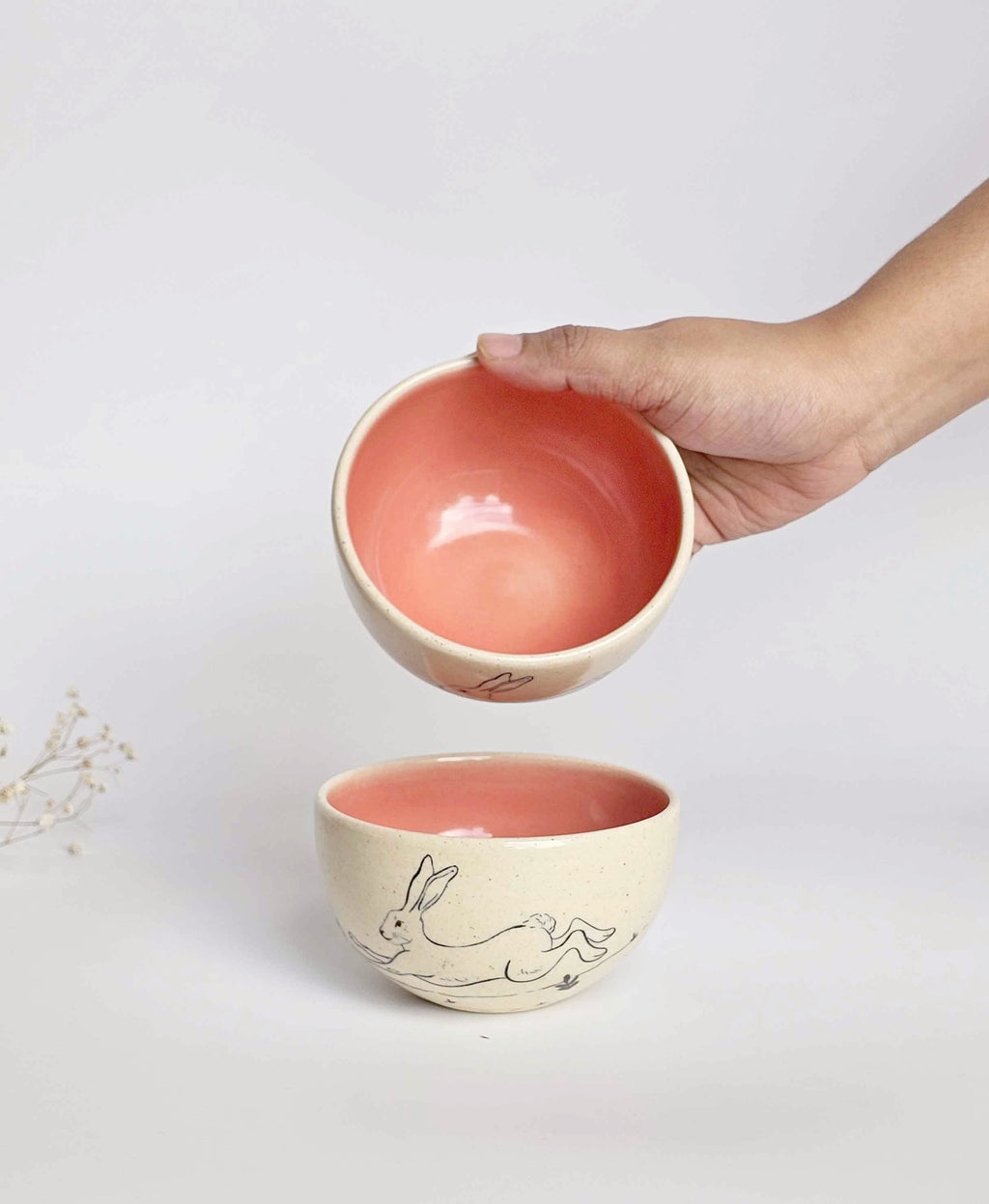 Rabbit Soup Bowls Peach (Set of 2)