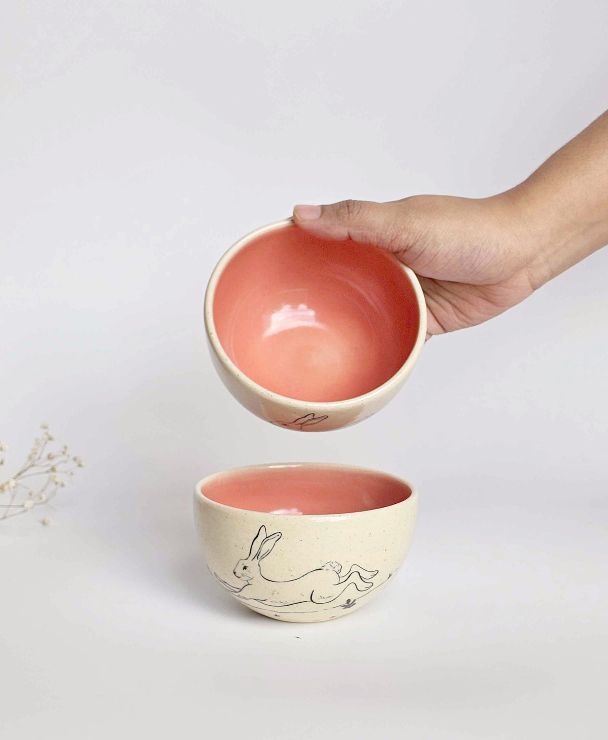 Rabbit Soup Bowls Peach (Set of 2)