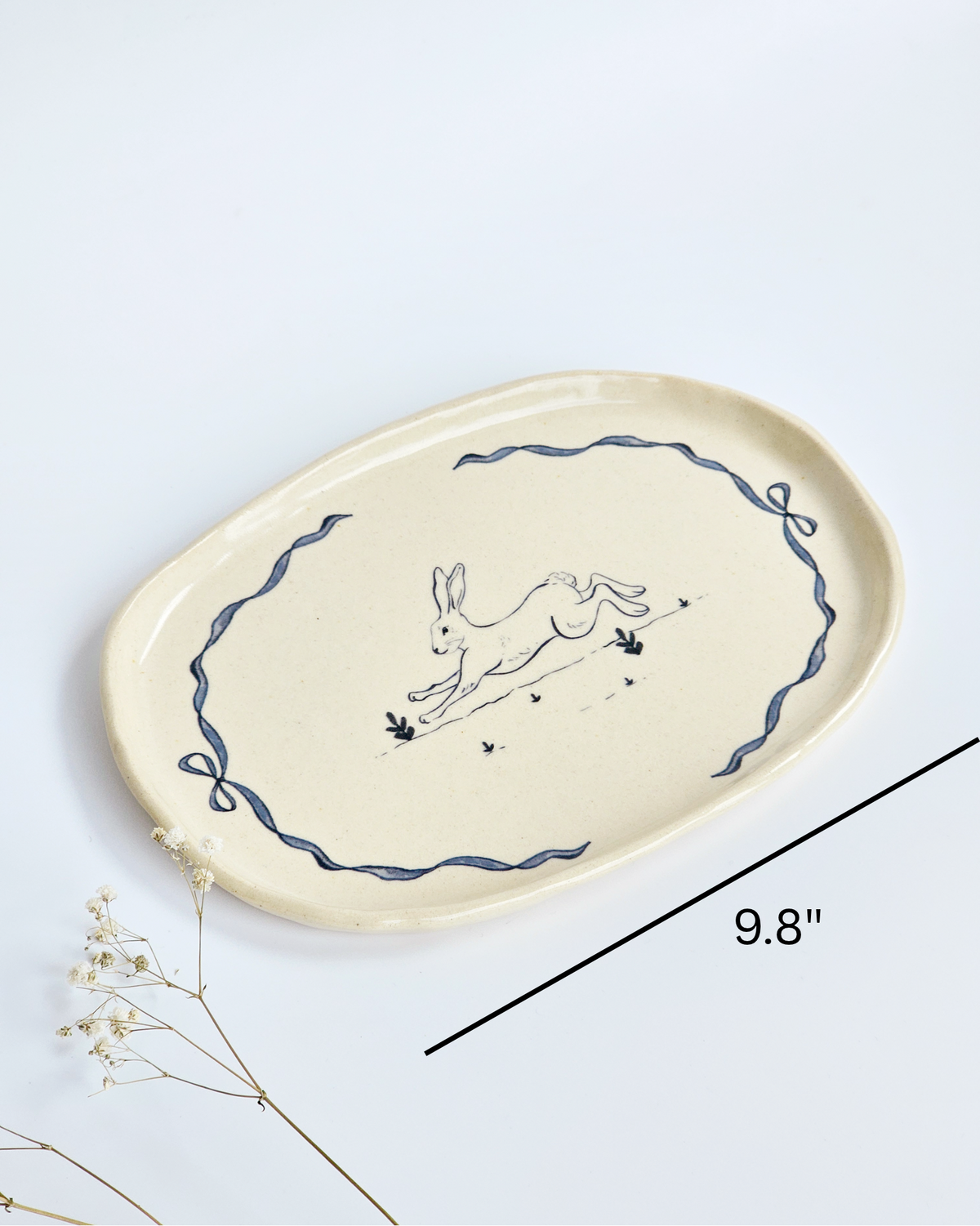 Rabbit Platter, Blue (1 Piece)