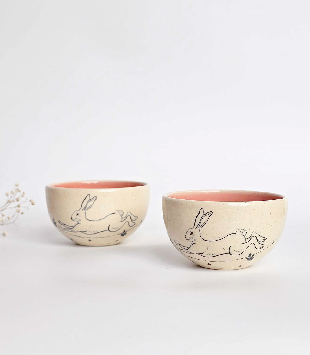 Rabbit Soup Bowls Peach (Set of 2)
