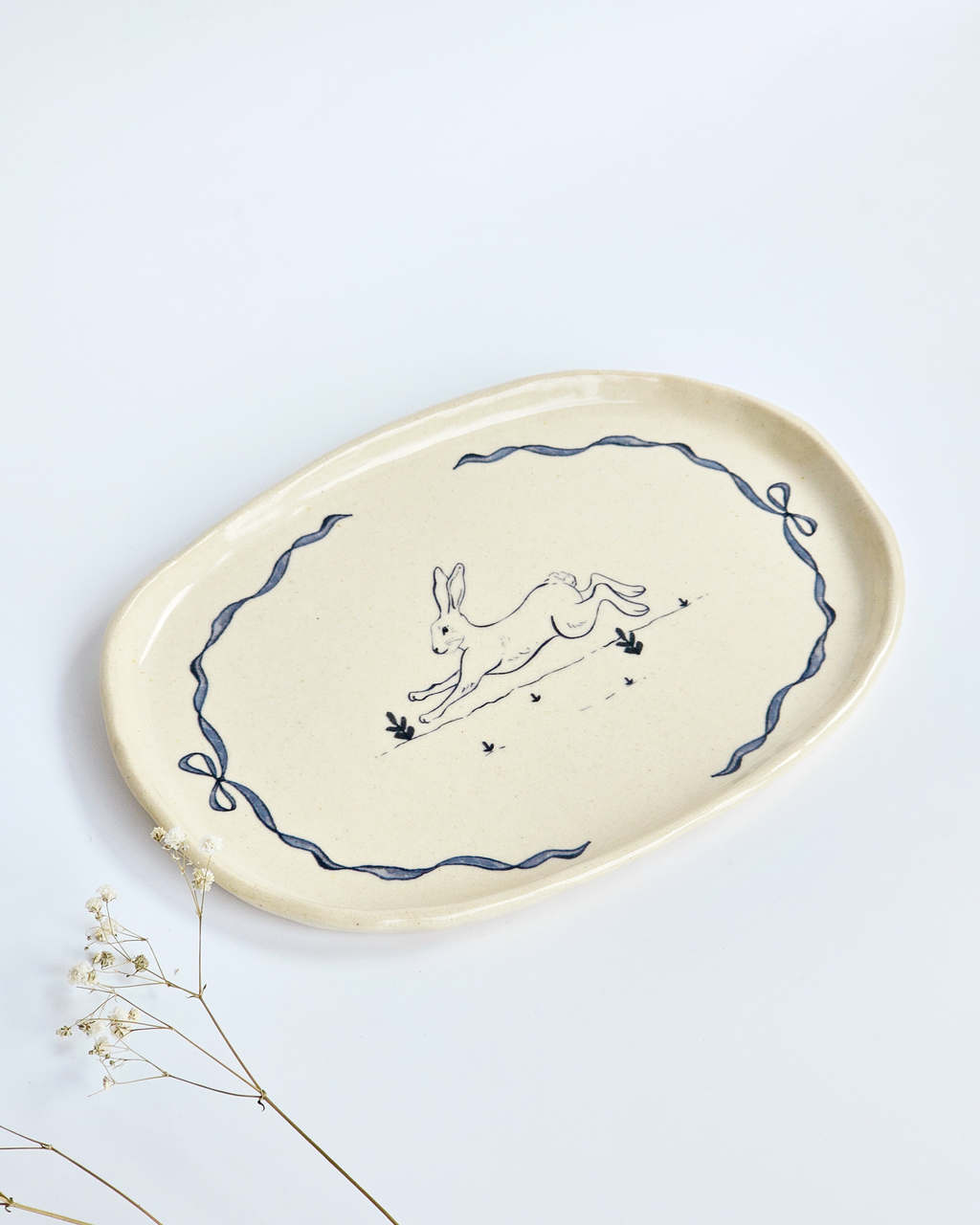 Rabbit Platter, Blue (1 Piece)