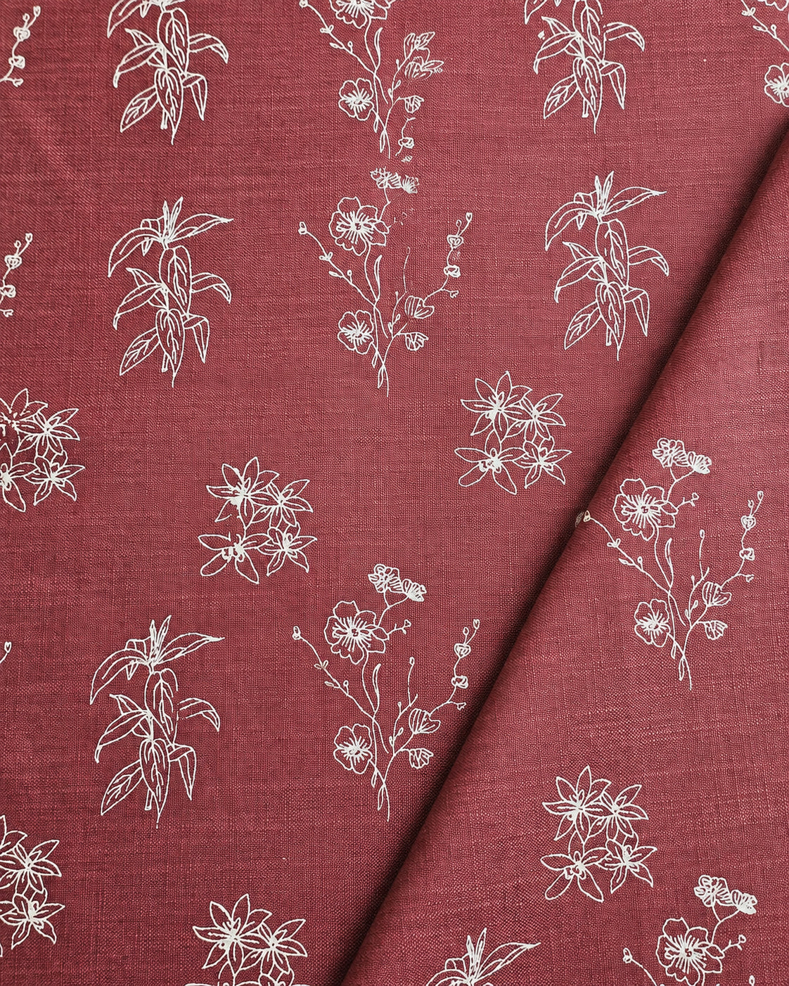 Wildflower Fabric, Red