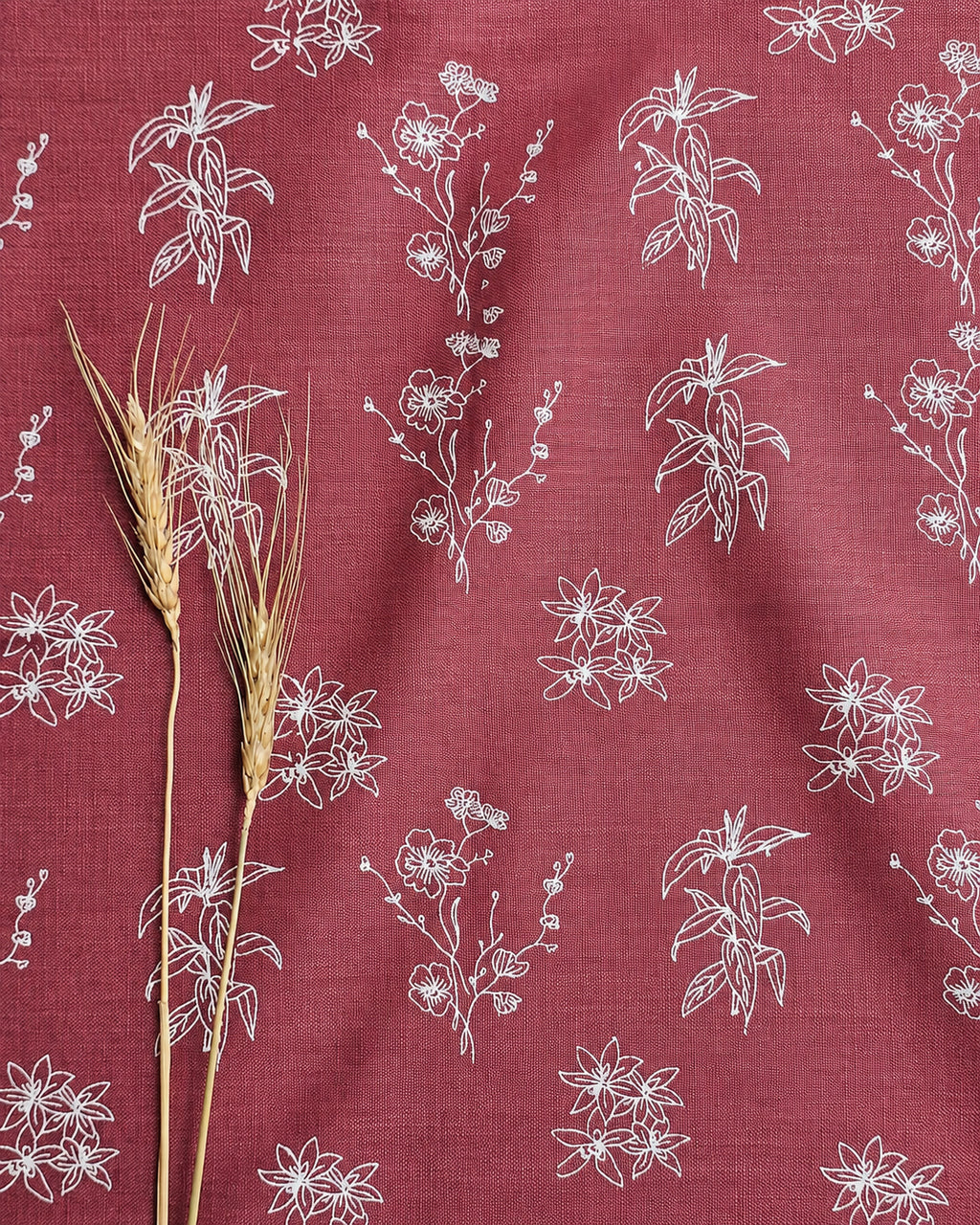 Wildflower Fabric, Red