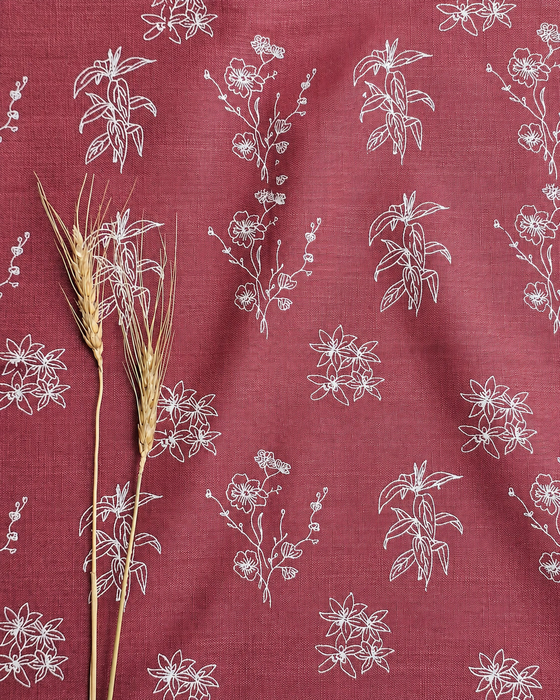 Wildflower Fabric, Red
